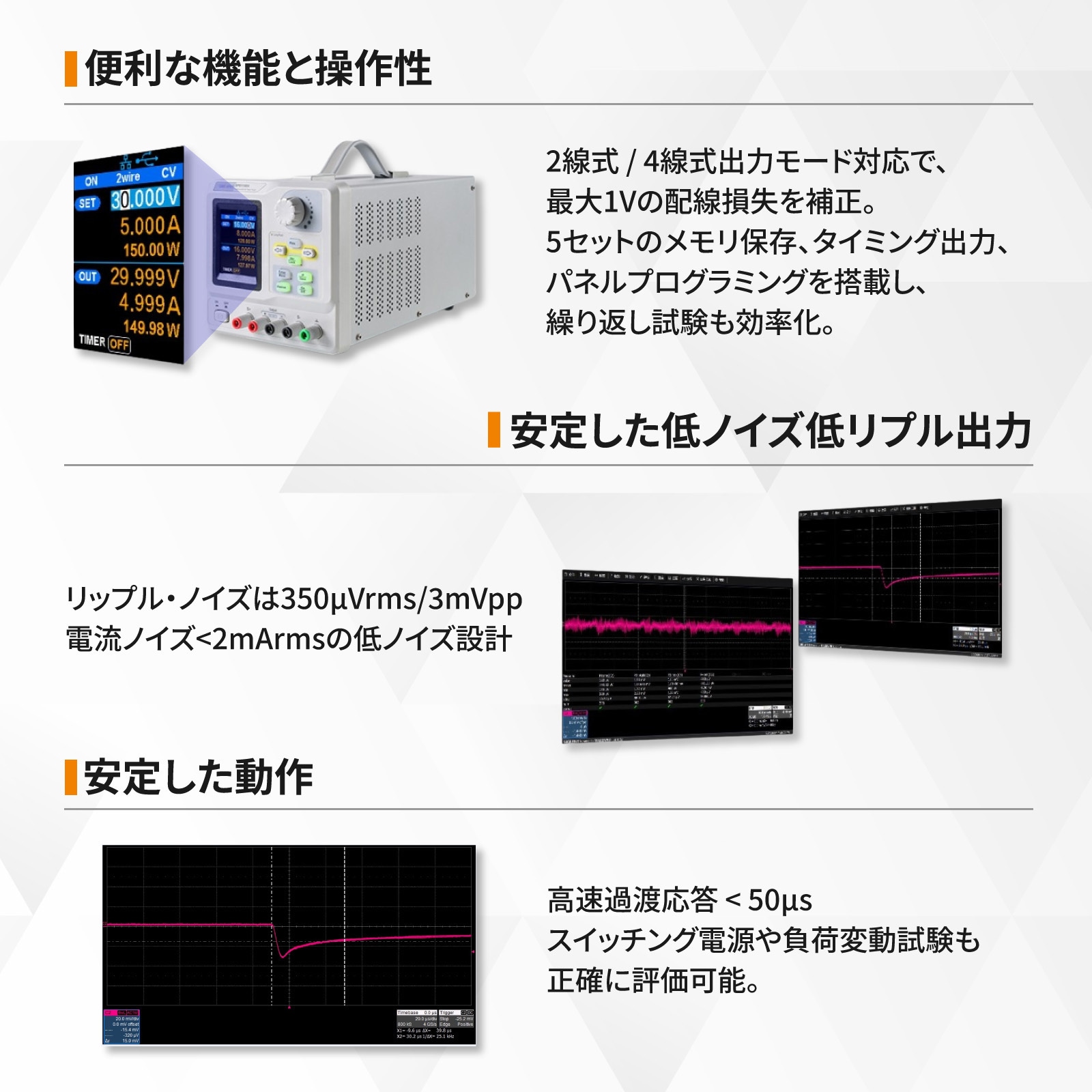 SPD1305X プログラマブルDC電源 SPD1000Xシリーズ(128W、16V / 8A