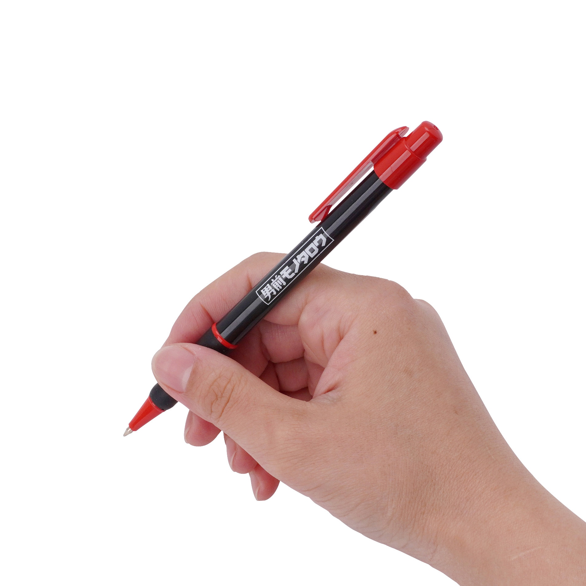 MBN-100B0.7/赤 ボールペン0.7 ノック式油性 モノタロウ 1本入 本体