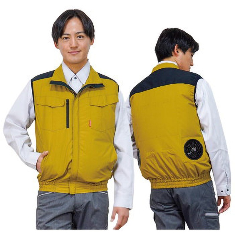 【新品未開封】STATUS air comfortable wear 空調服 20240 空調付きベスト 20240(ウェアのみ)日本製生地 防汚加工ホワイト