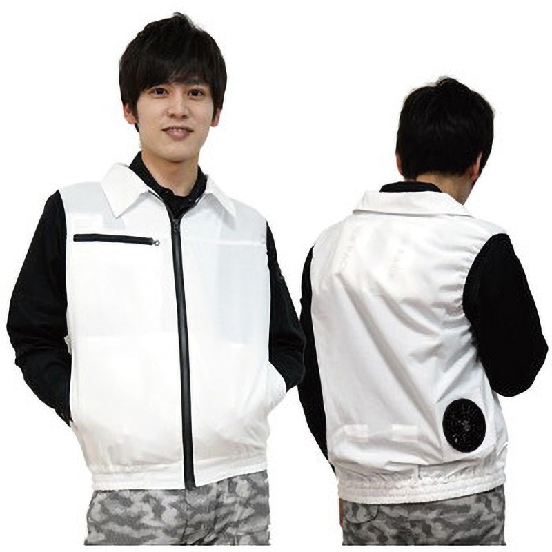 【新品未開封】STATUS air comfortable wear 空調服 20240 空調付きベスト 20240(ウェアのみ)日本製生地 防汚加工ホワイト