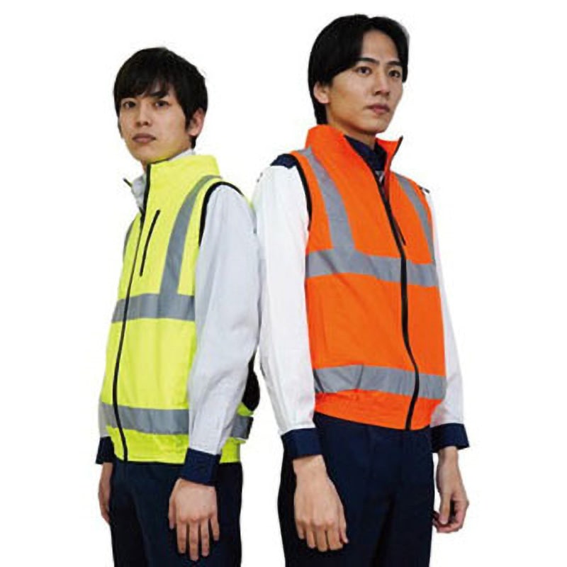 etxeondo ベスト 蛍光イエローLサイズラスト一着 30222 高視認空調付き安全ベスト 3022X(ウェアのみ) STATUSUNI