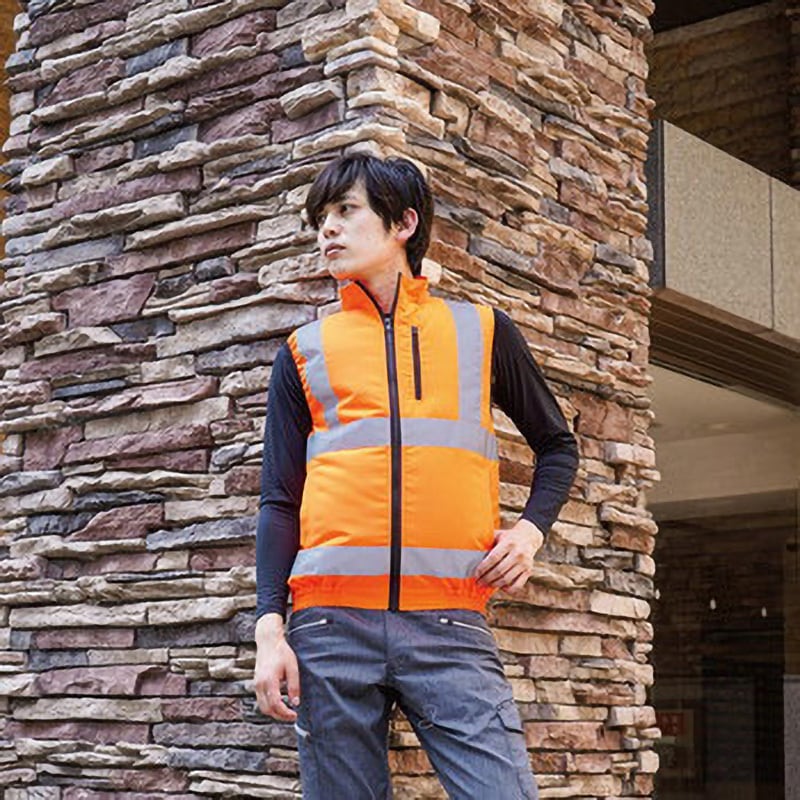 BLUCO オレンジ ナイロンベスト 4ポケット VEST