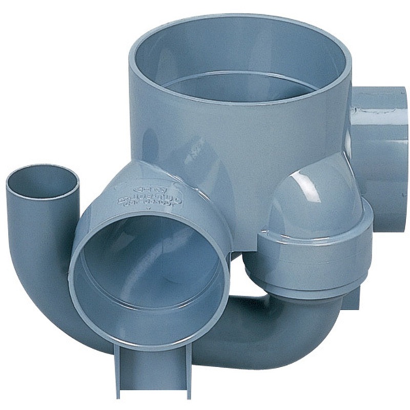 SD-N OUT90L(右) 外側受口トラップ付90°曲がり Aron(アロン化成) 勾配1.5/100 本管口径150mm