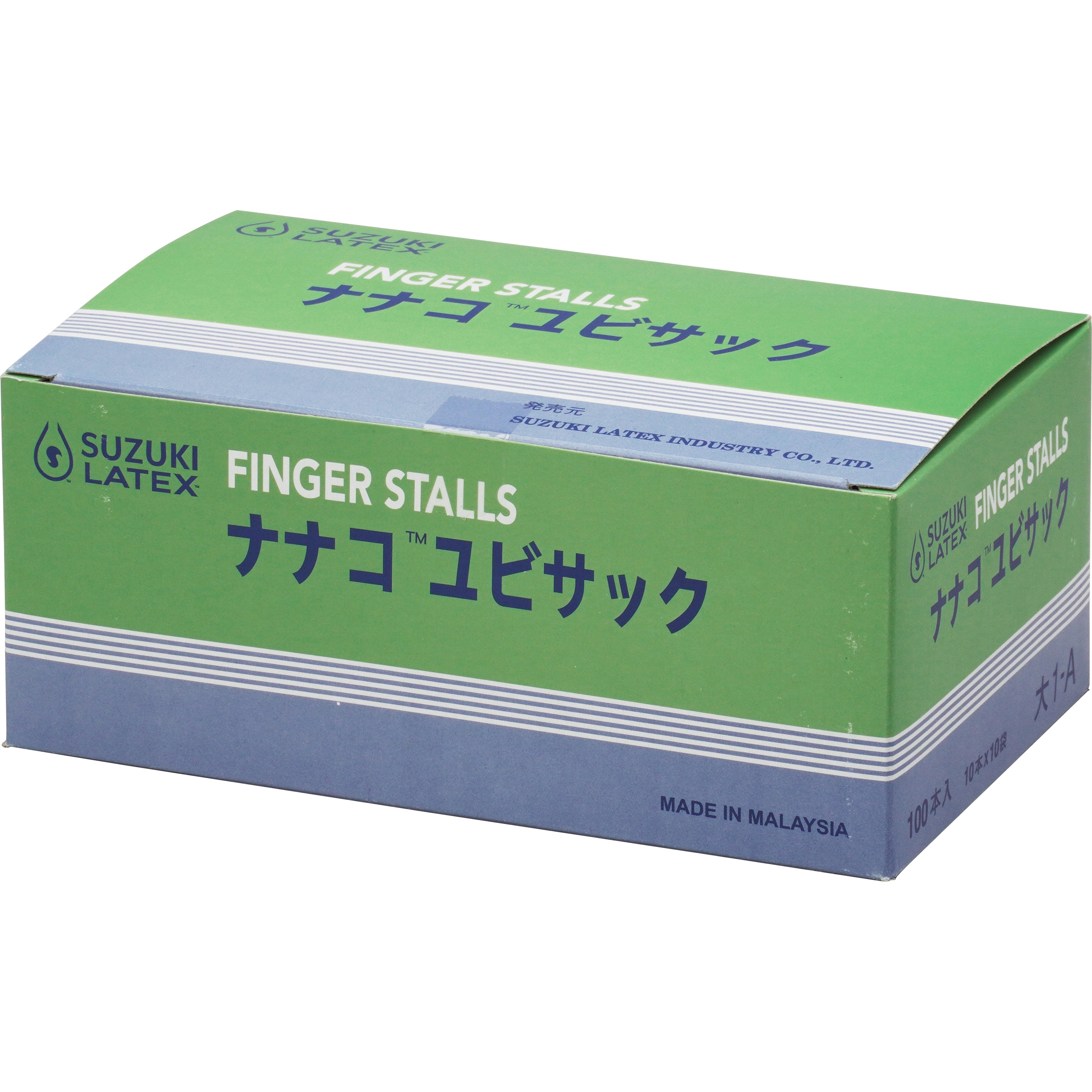 ナナコ 1-A19 指サック ナナコ 鈴木ラテックス 厚さ0.33mm 1箱