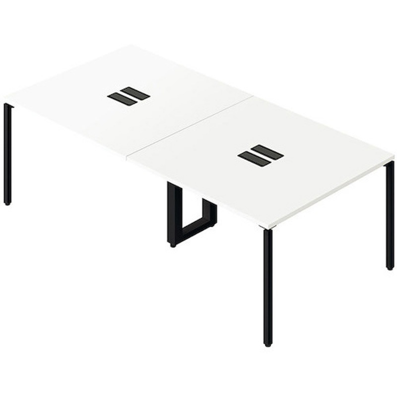 BTMP2412H-BH 会議用テーブル(ビティー BT型) ナイキ ノックダウン式 天板厚さ26mm  BTMP2412H-BH