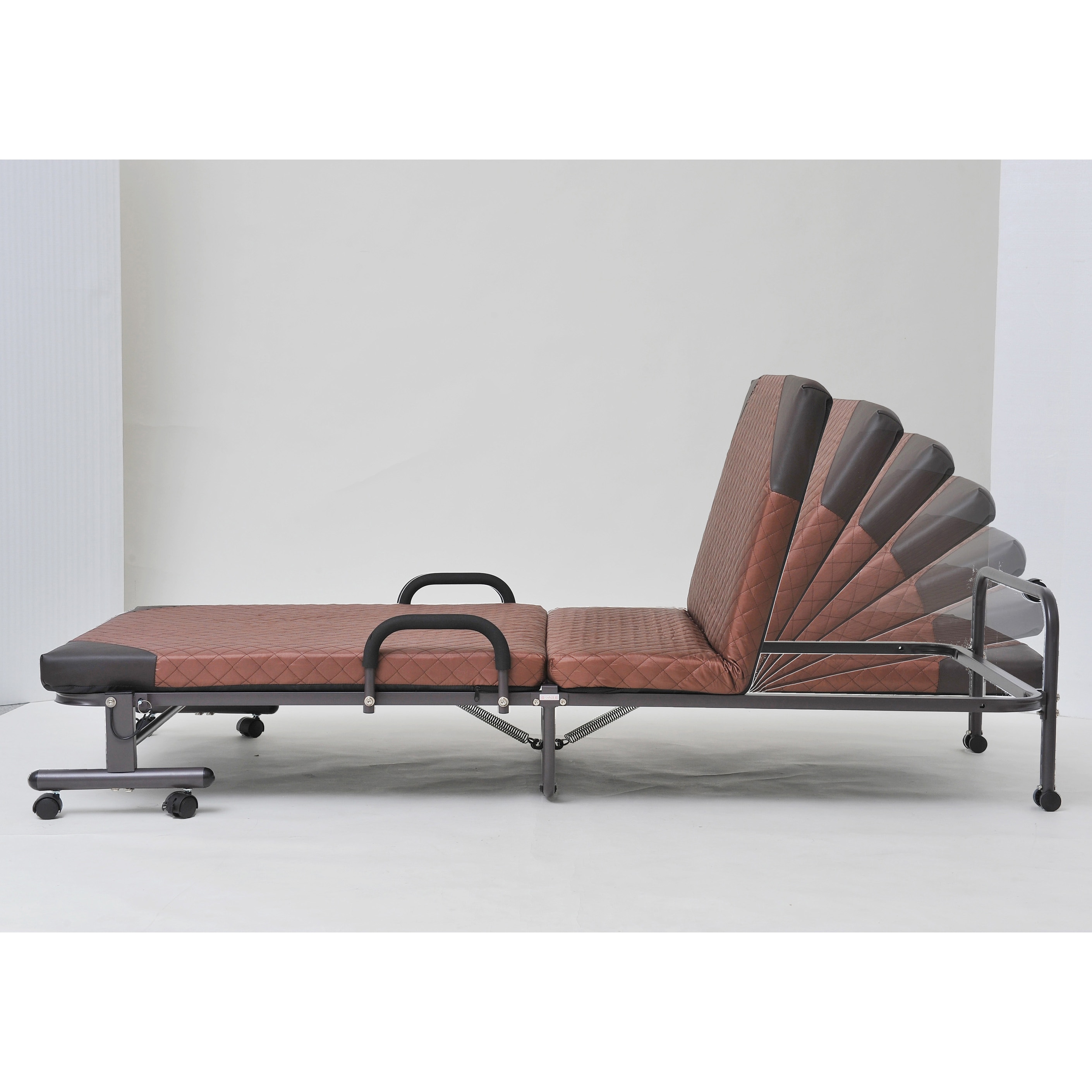 高級木製折りたたみリクライニングベッド 楽天市場】Waltz 木製棚付き収納式リクライニングベッド 電動タイプ