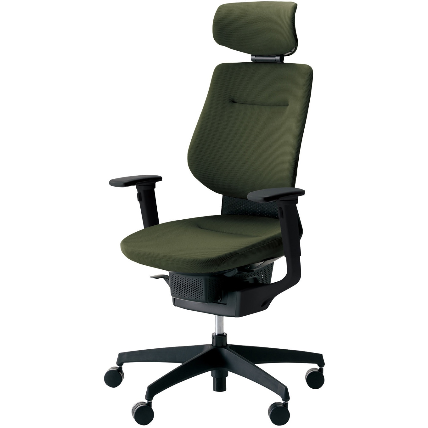 CR-G3215E6G4Q6-VN オフィスチェアー ing ヘッドレスト ブラック樹脂脚(配送・組立サービス付き) コクヨ 可動肘 フローリング用キャスター   CR-G3215E6G4Q6-VN