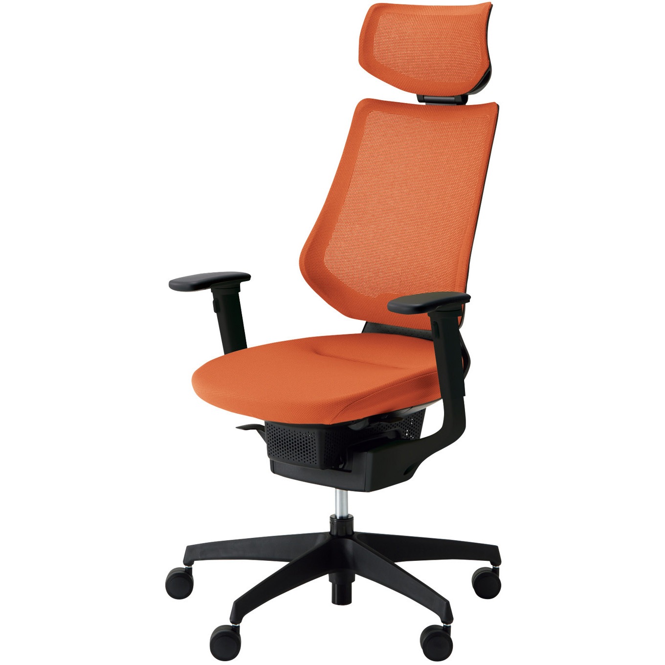 CR-G3415E6G40T-VN オフィスチェアー ing ヘッドレスト ブラック樹脂脚(配送・組立サービス付き) コクヨ 肘掛あり フローリング用キャスター   CR-G3415E6G40T-VN