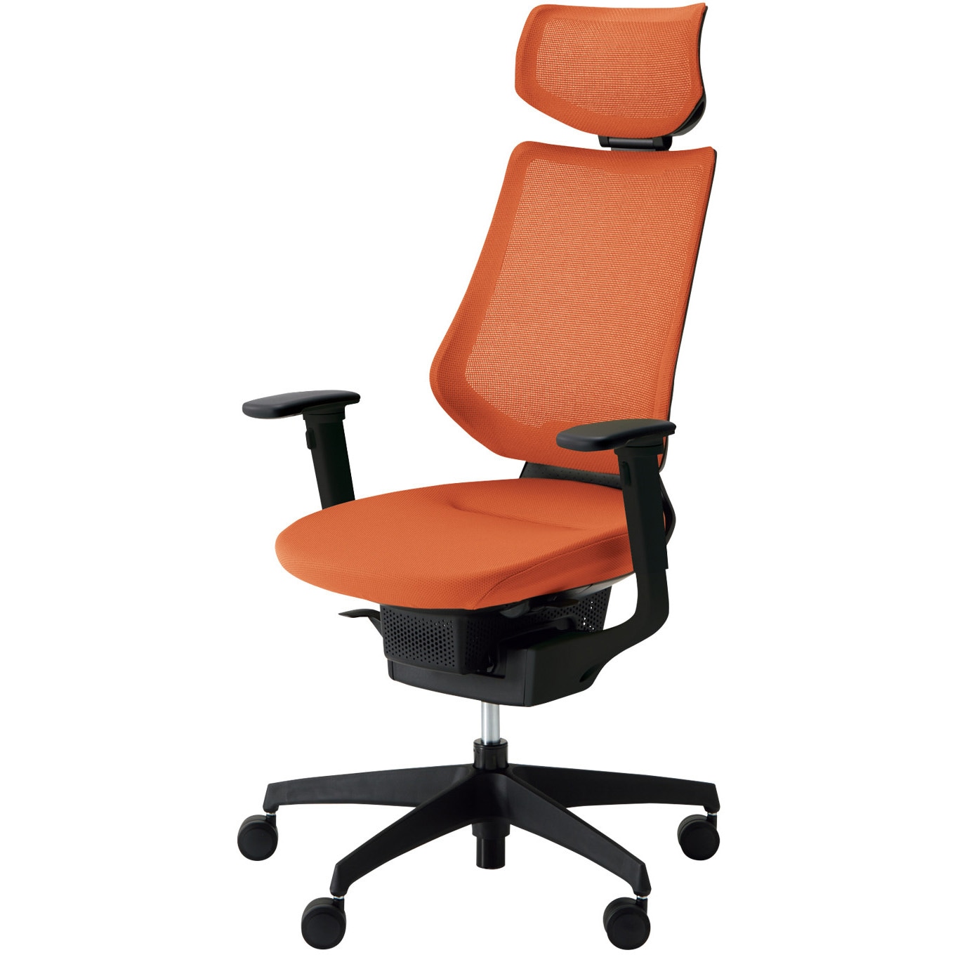 CR-G3415E6G40T-WN オフィスチェアー ing ヘッドレスト ブラック樹脂脚(配送・組立サービス付き) コクヨ 肘掛あり カーペット用キャスター   CR-G3415E6G40T-WN 87,340円