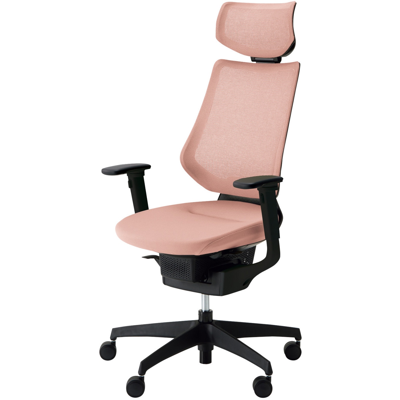 CR-G3415E6G49G-WN オフィスチェアー ing ヘッドレスト ブラック樹脂脚(配送・組立サービス付き) コクヨ 肘掛あり カーペット用キャスター   CR-G3415E6G49G-WN