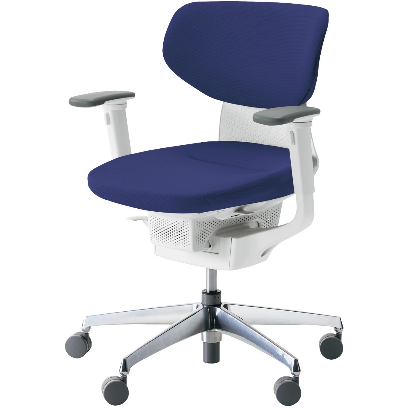 CR-GA3211E1G47E-V オフィスチェアー ing ラテラルタイプ アルミポリッシュ脚(配送・組立サービス付き) コクヨ 可動肘 組立・設置・取付 フローリング用キャスター ホワイトグレー   CR-GA3211E1G47E-V