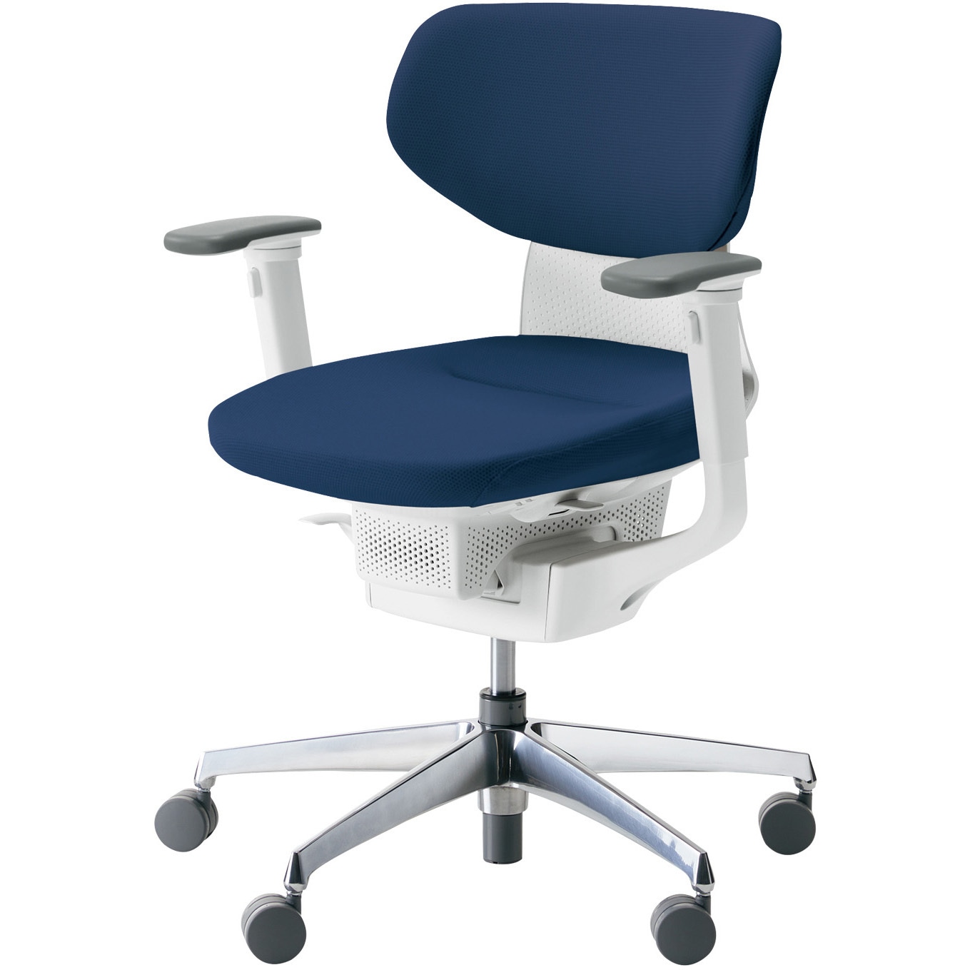 CR-GA3211E1G4T7-W オフィスチェアー ing ラテラルタイプ アルミポリッシュ脚(配送・組立サービス付き) コクヨ 可動肘 組立・設置・取付 カーペット用キャスター ホワイトグレー   CR-GA3211E1G4T7-W