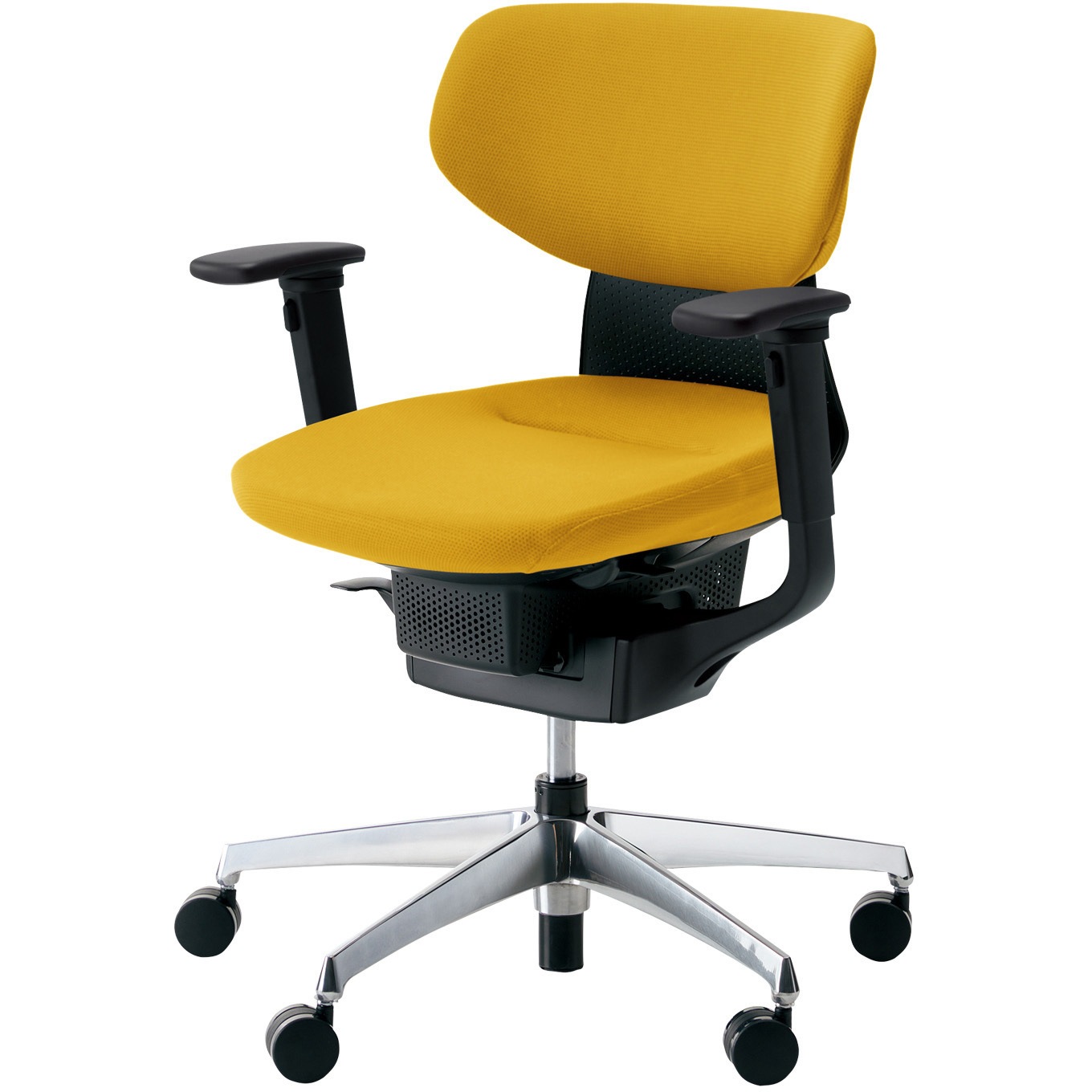 CR-GA3211E6G41S-W オフィスチェアー ing ラテラルタイプ アルミポリッシュ脚(配送・組立サービス付き) コクヨ 可動肘 組立・設置・取付 カーペット用キャスター ブラック   CR-GA3211E6G41S-W