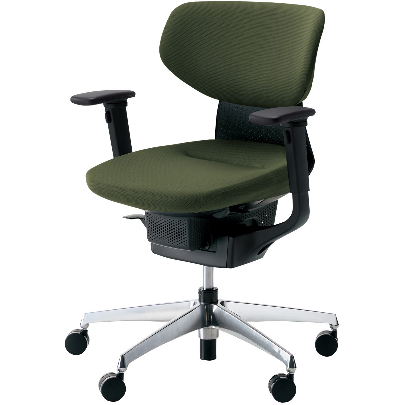 CR-GA3211E6G4Q6-V オフィスチェアー ing ラテラルタイプ アルミポリッシュ脚(配送・組立サービス付き) コクヨ 可動肘 組立・設置・取付 フローリング用キャスター ブラック   CR-GA3211E6G4Q6-V