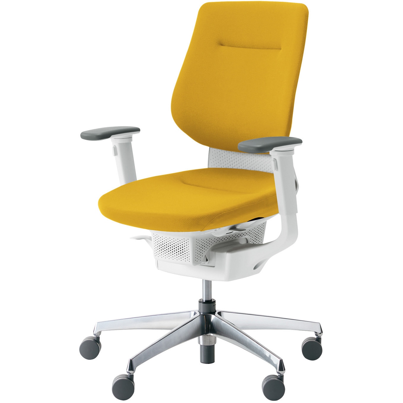 CR-GA3213E1G41S-V オフィスチェアー ing バーチカルタイプ アルミポリッシュ脚(配送・組立サービス付き) コクヨ 可動肘 フローリング用キャスター ホワイトグレー   CR-GA3213E1G41S-V 139,800円