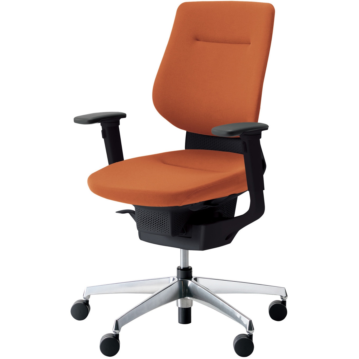 CR-GA3213E6G40T-V オフィスチェアー ing バーチカルタイプ アルミポリッシュ脚(配送・組立サービス付き) コクヨ 可動肘 フローリング用キャスター ブラック   CR-GA3213E6G40T-V