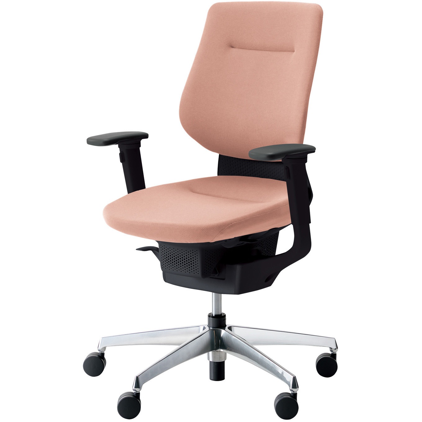 CR-GA3213E6G49G-V オフィスチェアー ing バーチカルタイプ アルミポリッシュ脚(配送・組立サービス付き) コクヨ 可動肘 フローリング用キャスター ブラック   CR-GA3213E6G49G-V