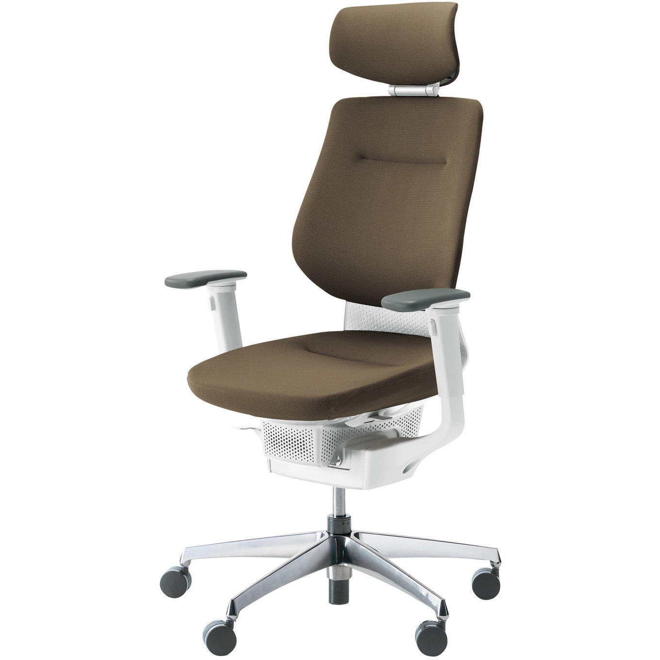 CR-GA3215E1G4M6-V オフィスチェアー ing ヘッドレスト アルミポリッシュ脚(配送・組立サービス付き) コクヨ 可動肘 フローリング用キャスター ホワイトグレー   CR-GA3215E1G4M6-V 87,890円