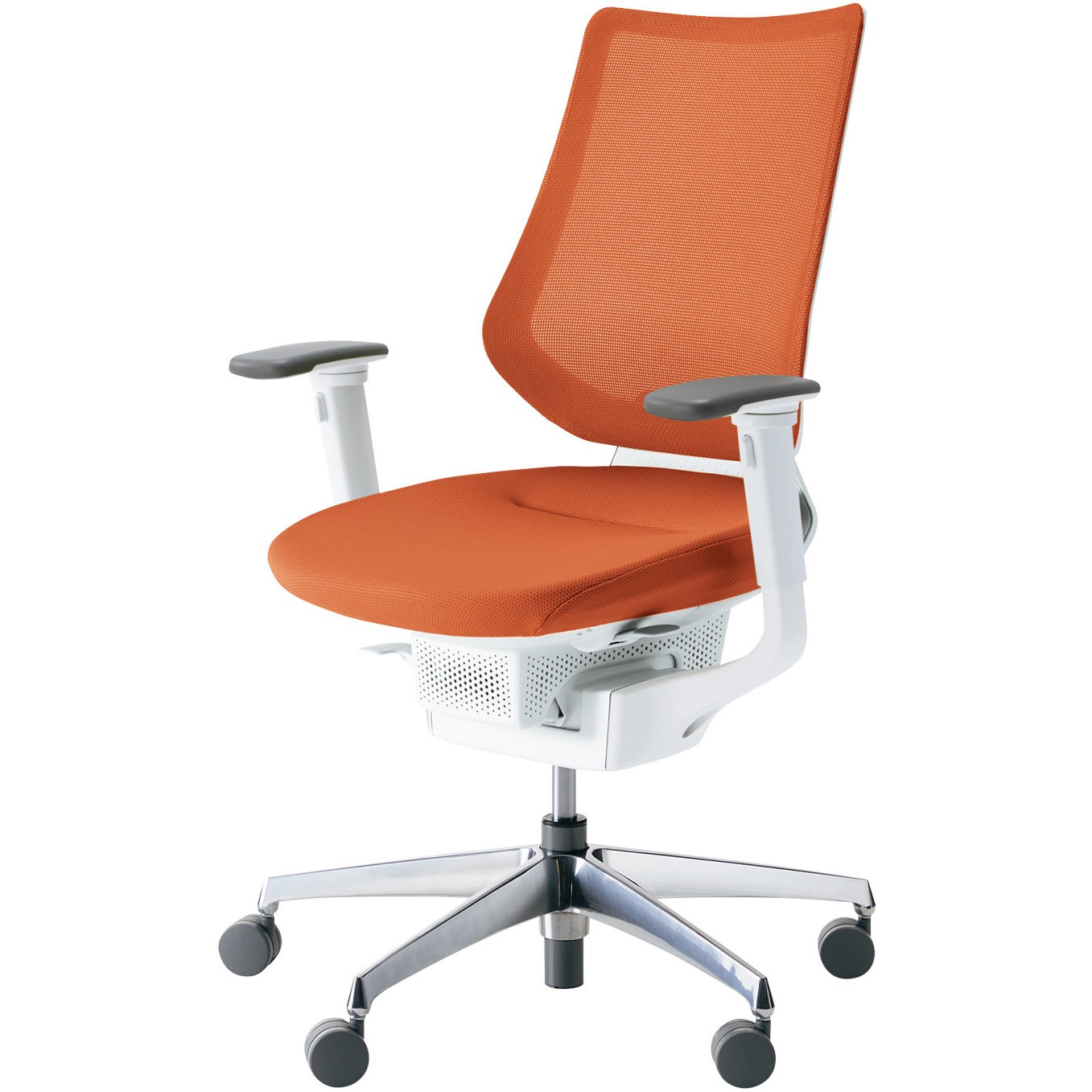 CR-GA3413E1G40T-V オフィスチェアー ing バーチカルタイプ アルミポリッシュ脚(配送・組立サービス付き) コクヨ 肘掛あり フローリング用キャスター   CR-GA3413E1G40T-V