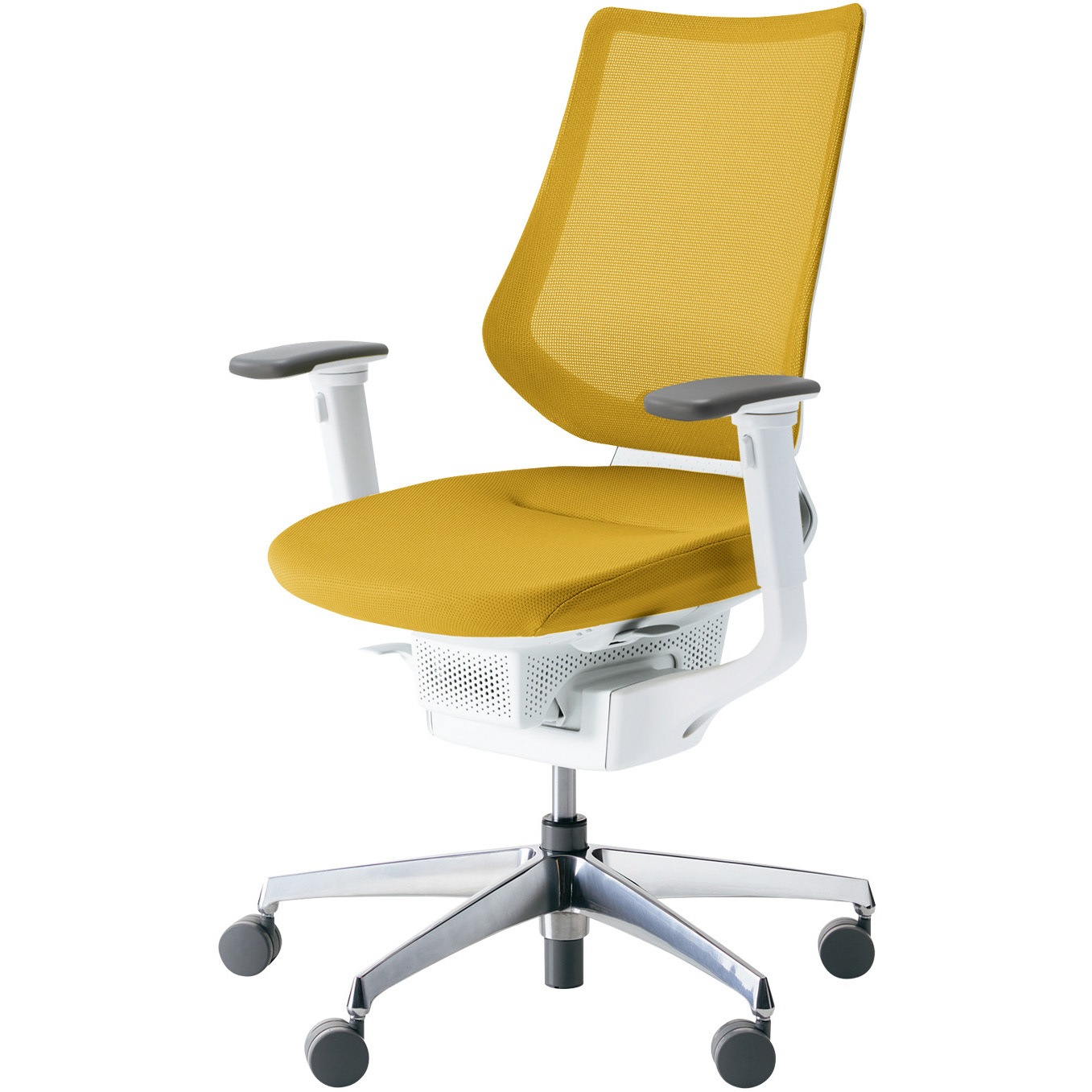 CR-GA3413E1G41S-V オフィスチェアー ing バーチカルタイプ アルミポリッシュ脚(配送・組立サービス付き) コクヨ 肘掛あり フローリング用キャスター   CR-GA3413E1G41S-V