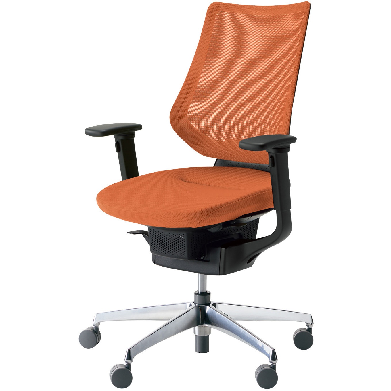 CR-GA3413E6G40T-W オフィスチェアー ing バーチカルタイプ アルミポリッシュ脚(配送・組立サービス付き) コクヨ 肘掛あり カーペット用キャスター   CR-GA3413E6G40T-W