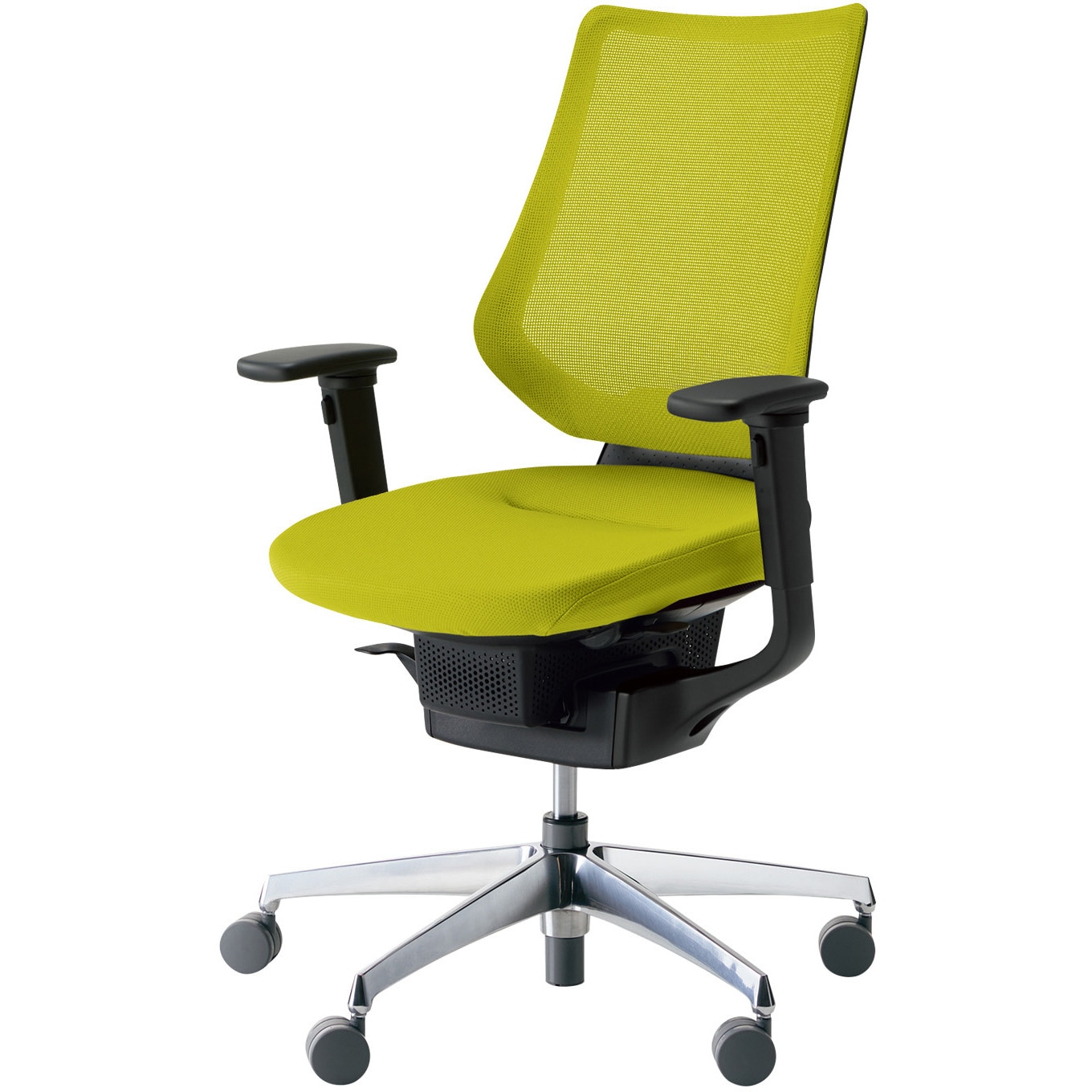 CR-GA3413E6G4Q4-W オフィスチェアー ing バーチカルタイプ アルミポリッシュ脚(配送・組立サービス付き) コクヨ 肘掛あり カーペット用キャスター   CR-GA3413E6G4Q4-W