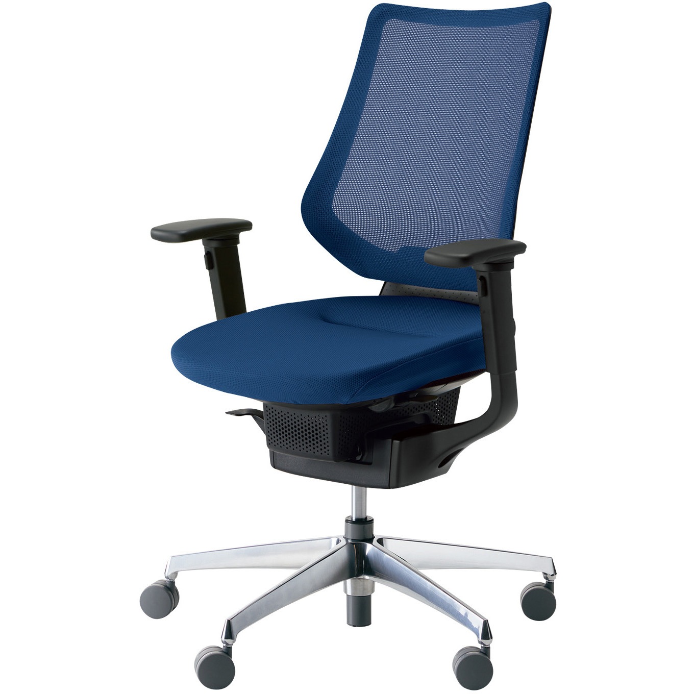 CR-GA3413E6G4T7-W オフィスチェアー ing バーチカルタイプ アルミポリッシュ脚(配送・組立サービス付き) コクヨ 肘掛あり カーペット用キャスター   CR-GA3413E6G4T7-W