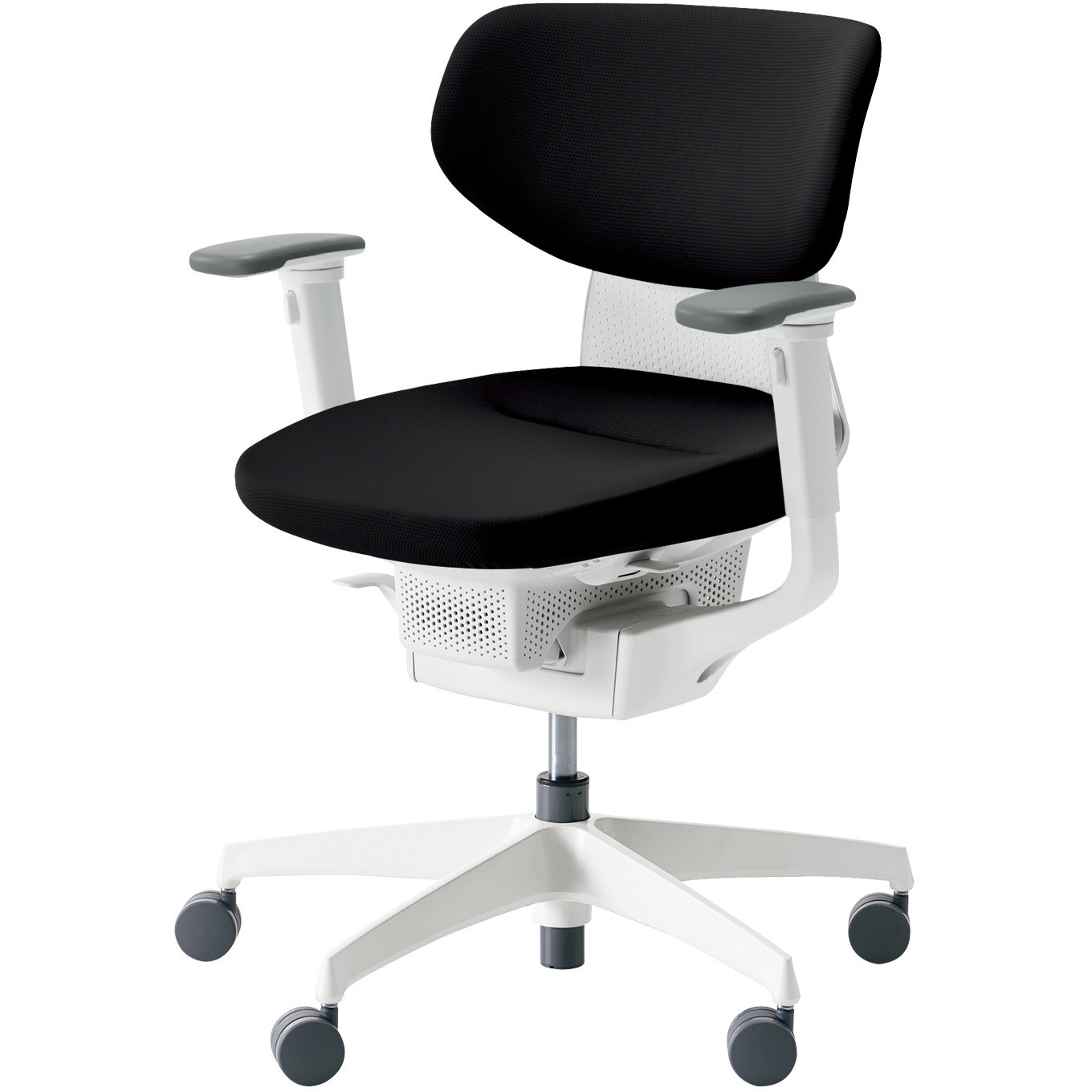 CR-GW3211E1G4B6-W オフィスチェアー ing ラテラルタイプ ホワイト樹脂脚(配送・組立サービス付き) コクヨ 可動肘 カーペット用キャスター   CR-GW3211E1G4B6-W