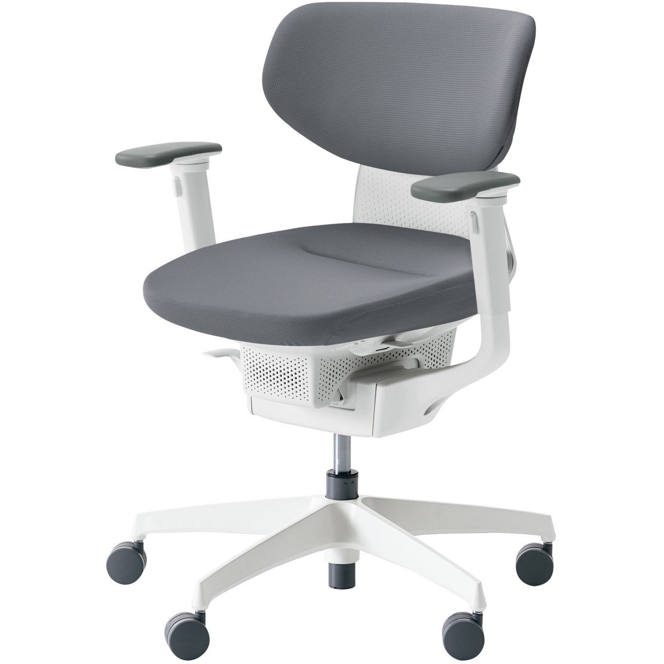 CR-GW3211E1G4E3-W オフィスチェアー ing ラテラルタイプ ホワイト樹脂脚(配送・組立サービス付き) コクヨ 可動肘 カーペット用キャスター   CR-GW3211E1G4E3-W