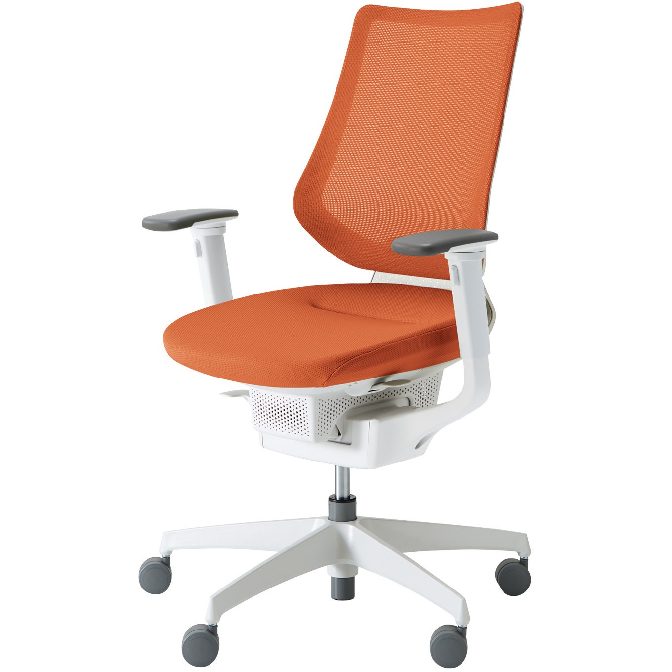 CR-GW3413E1G40T-V オフィスチェアー ing バーチカルタイプ ホワイト樹脂脚(配送・組立サービス付き) コクヨ 肘掛あり フローリング用キャスター   CR-GW3413E1G40T-V 71,390円