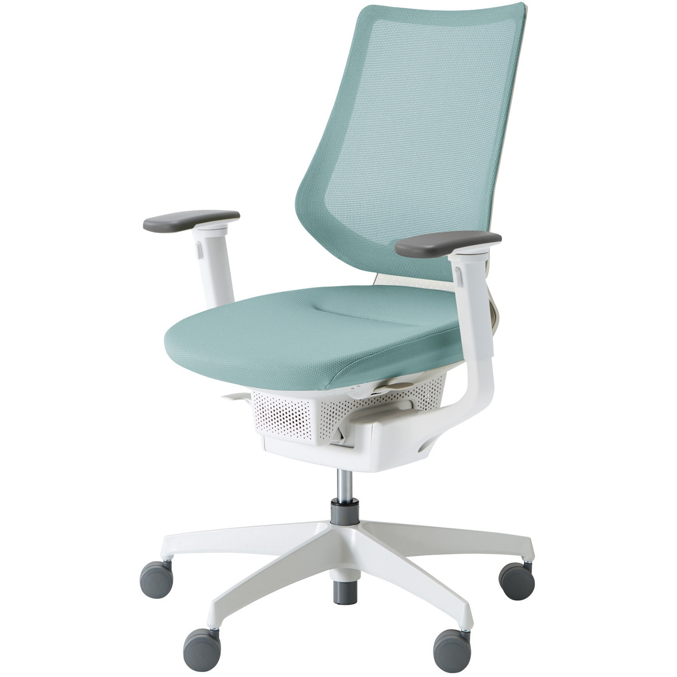 CR-GW3413E1G439-V オフィスチェアー ing バーチカルタイプ ホワイト樹脂脚(配送・組立サービス付き) コクヨ 肘掛あり フローリング用キャスター   CR-GW3413E1G439-V