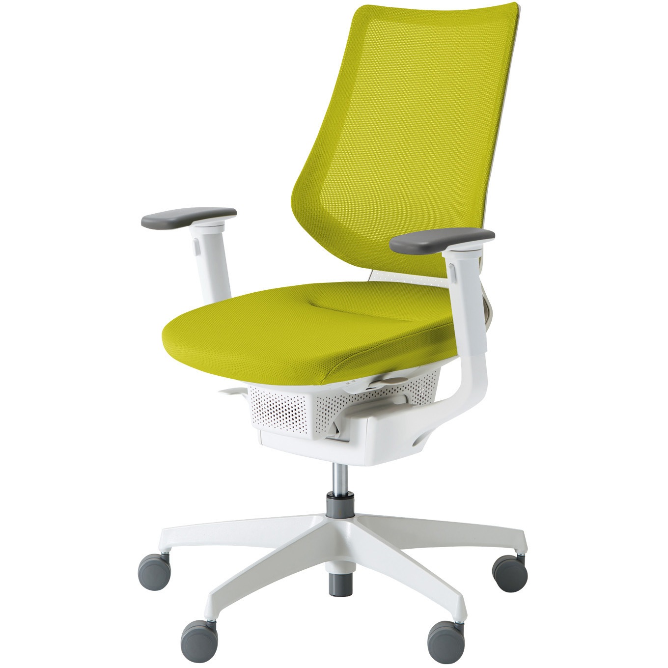 CR-GW3413E1G4Q4-V オフィスチェアー ing バーチカルタイプ ホワイト樹脂脚(配送・組立サービス付き) コクヨ 肘掛あり フローリング用キャスター   CR-GW3413E1G4Q4-V