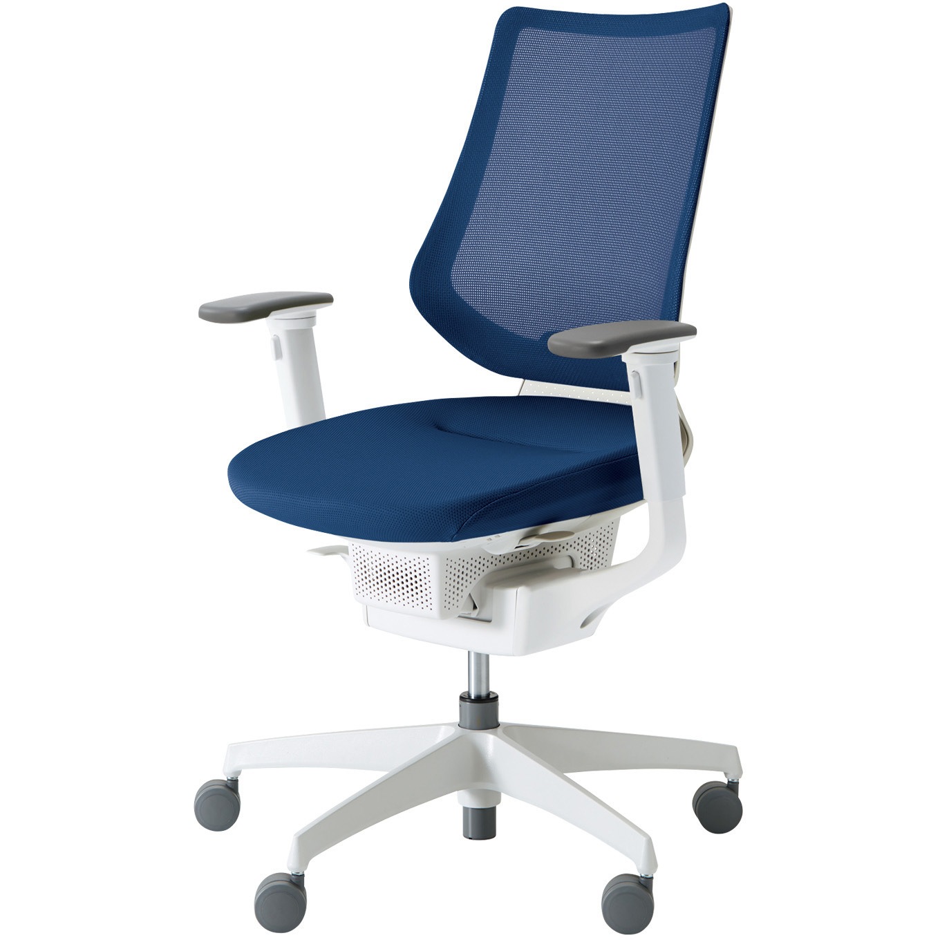 CR-GW3413E1G4T7-V オフィスチェアー ing バーチカルタイプ ホワイト樹脂脚(配送・組立サービス付き) コクヨ 肘掛あり フローリング用キャスター   CR-GW3413E1G4T7-V