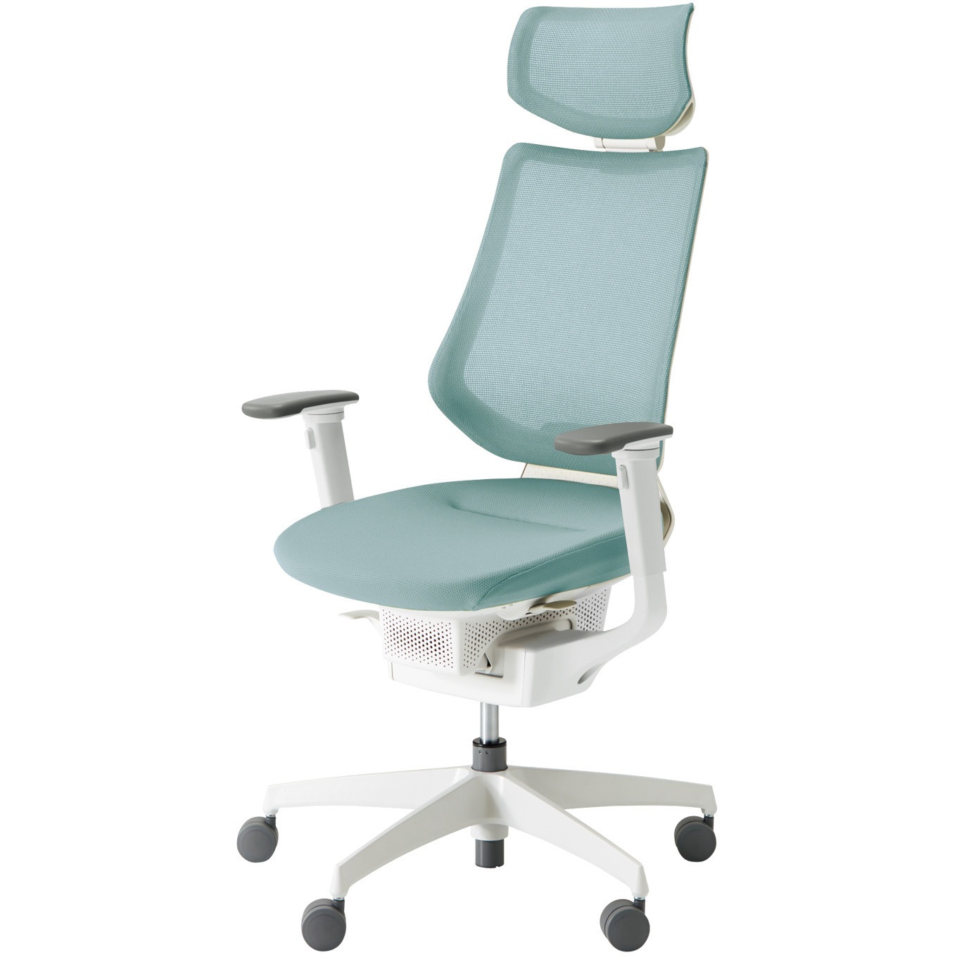 CR-GW3415E1G439-V オフィスチェアー ing ヘッドレスト ホワイト樹脂脚(配送・組立サービス付き) コクヨ 肘掛あり フローリング用キャスター   CR-GW3415E1G439-V 87,890円