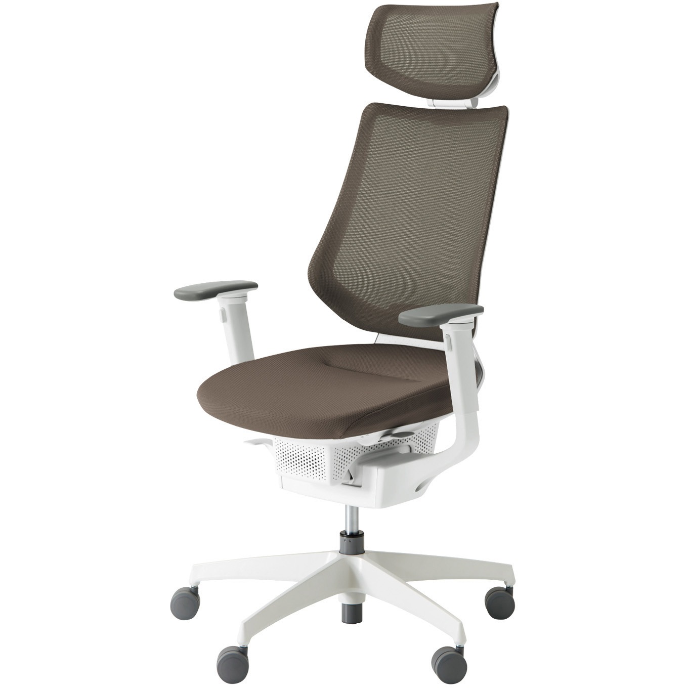 CR-GW3415E1G4M6-W オフィスチェアー ing ヘッドレスト ホワイト樹脂脚(配送・組立サービス付き) コクヨ 肘掛あり カーペット用キャスター   CR-GW3415E1G4M6-W