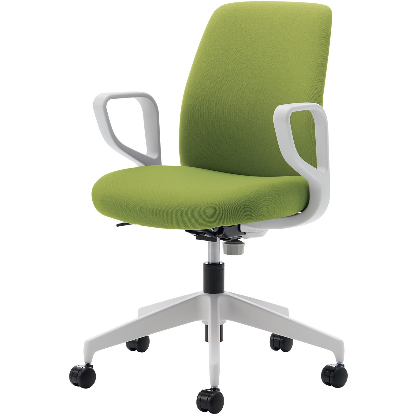 C02-W152CU-E1Q4Q41 オフィスチェアー オプティ ロータイプ(配送・組立サービス付き) コクヨ カーペット用キャスター 肘掛あり(サークル肘) ホワイトグレー   C02-W152CU-E1Q4Q41