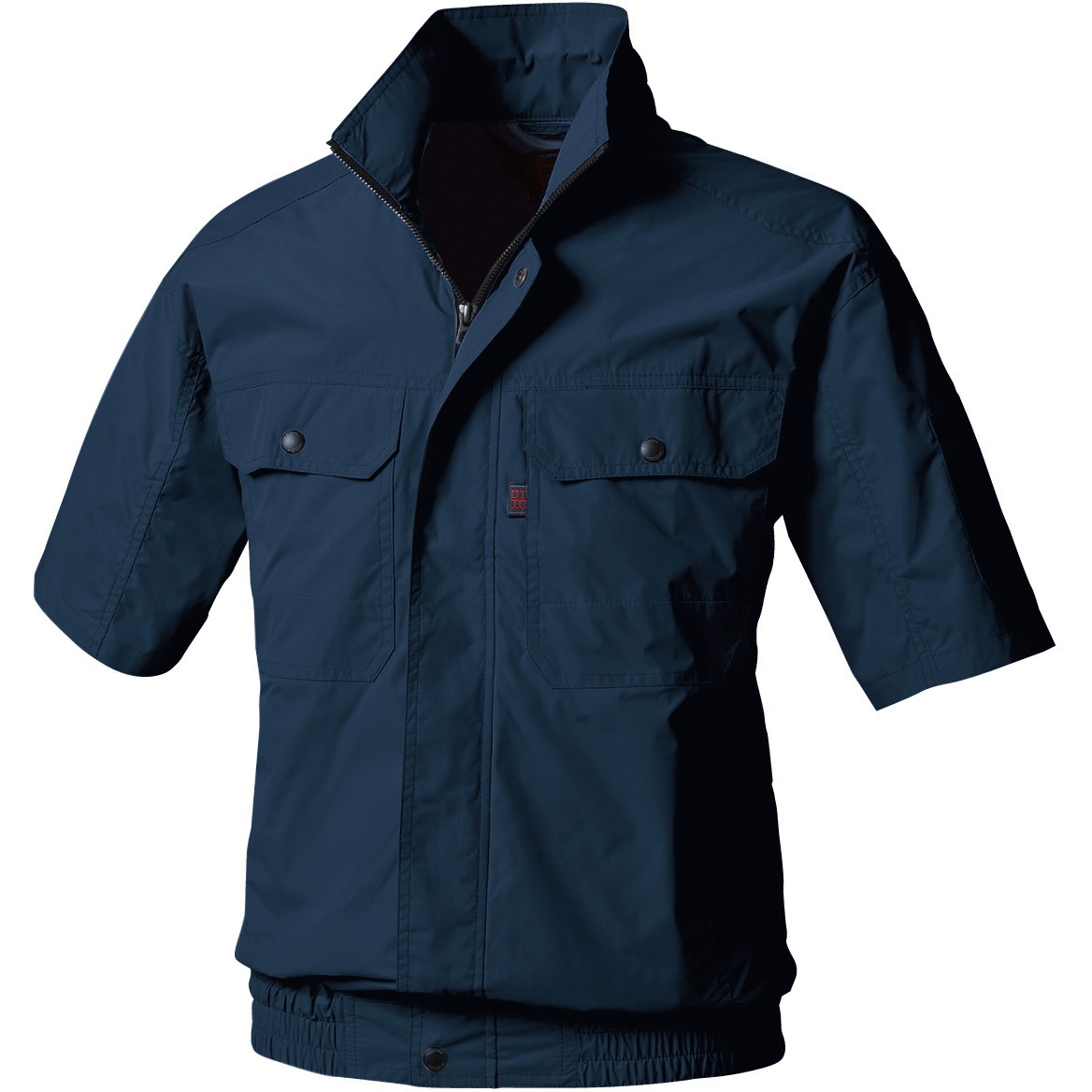 V8307 快適ウェア 半袖ブルゾン 村上被服 服のみ ポリエステル100% ネイビー色   V8307