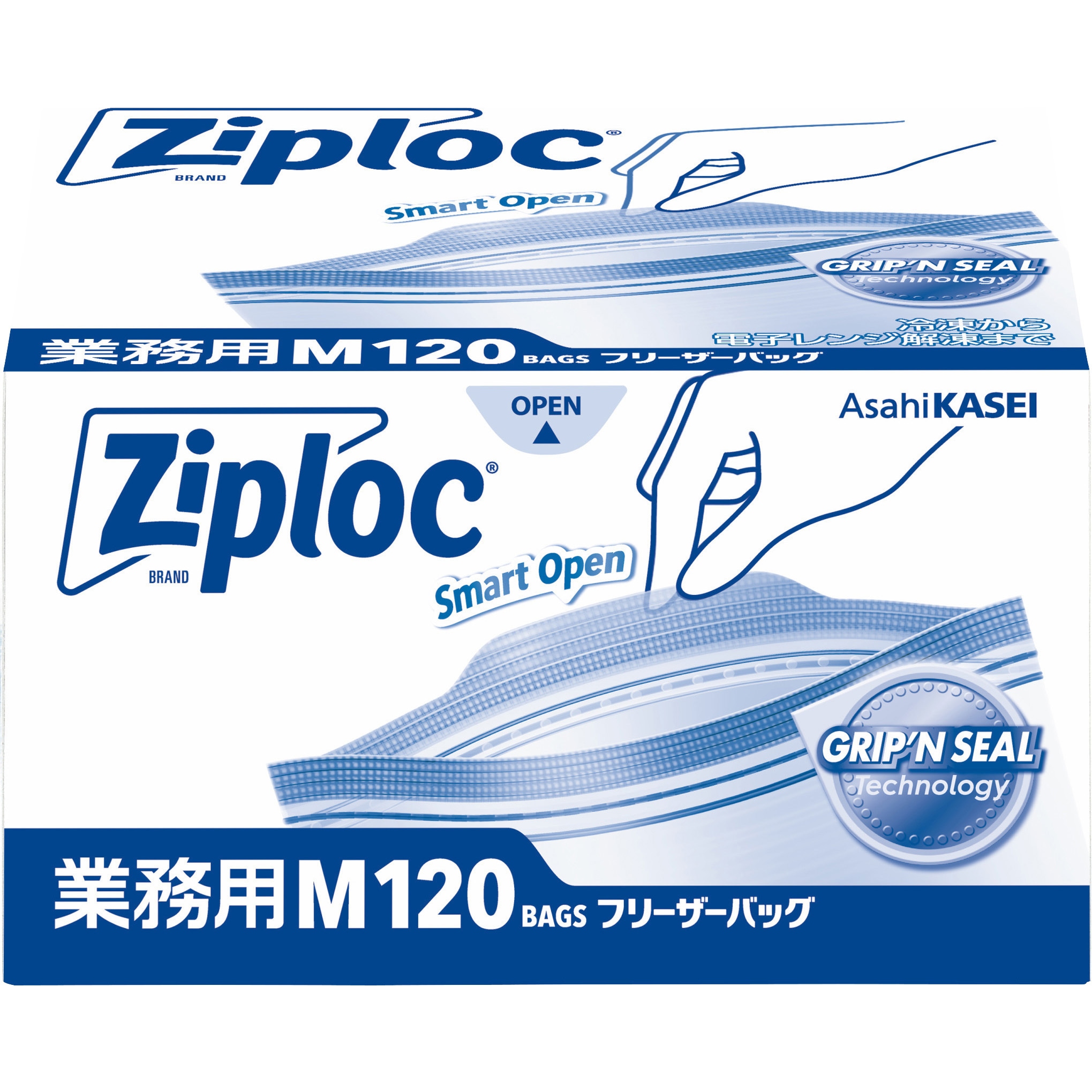 業務用ジップロックフリーザーバッグお徳用 グリッピンシール