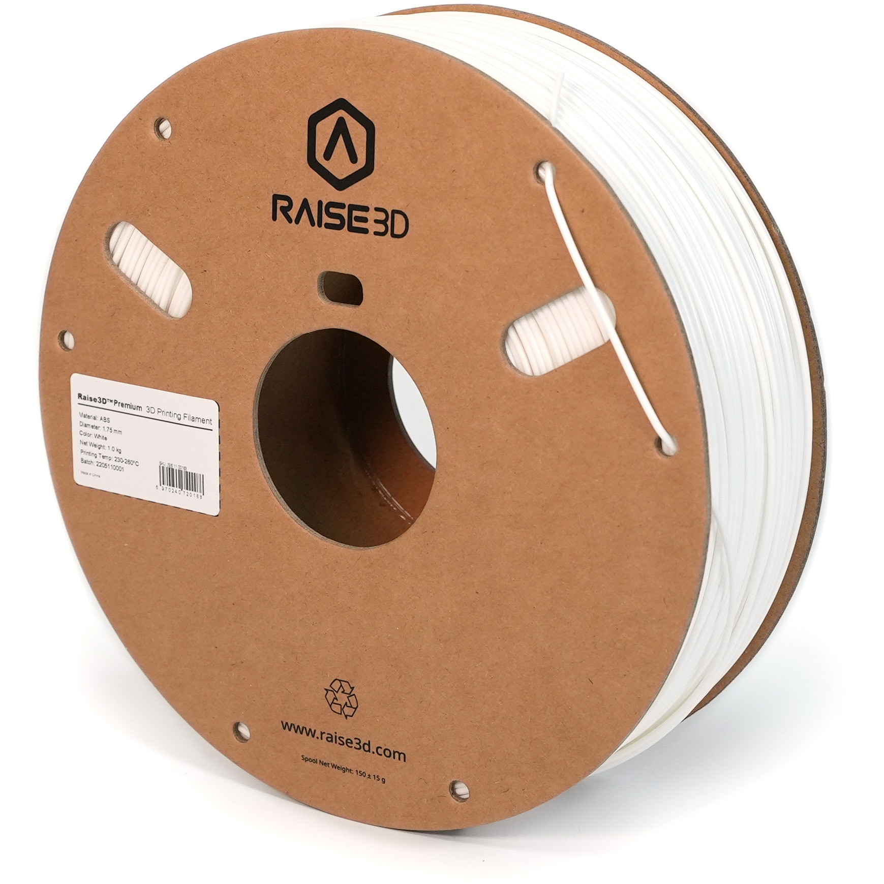 RP-21-01 Raise3D純正プレミアムABSフィラメント(白) Raise3D 1個 RP-21-01