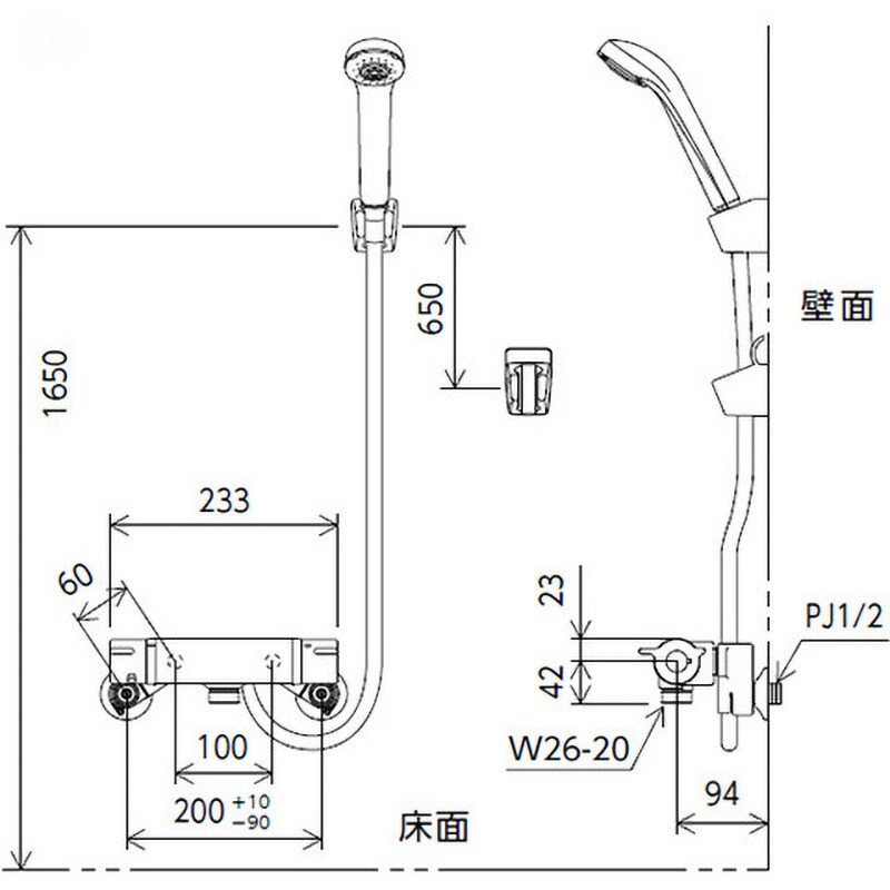 KF800TNNMB サーモスタット式シャワー 1個 KVK 【通販モノタロウ】 KF800TNNMB サーモスタット式シャワー 1個 KVK 【通販モノタロウ】