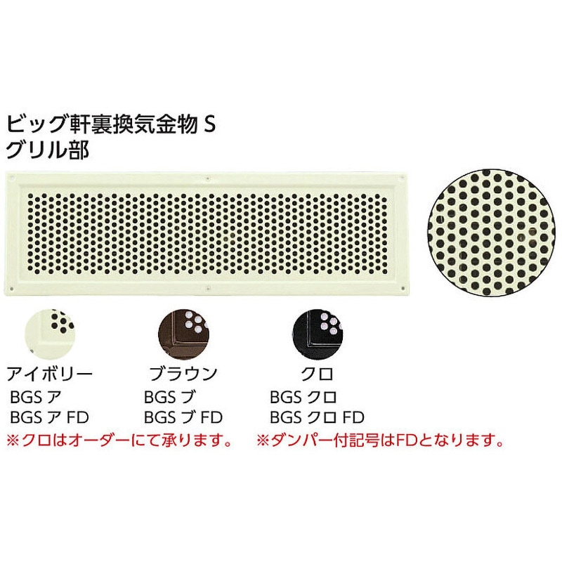 BGSア ビッグ軒裏換気金物S 1枚 カナイ 【通販モノタロウ】