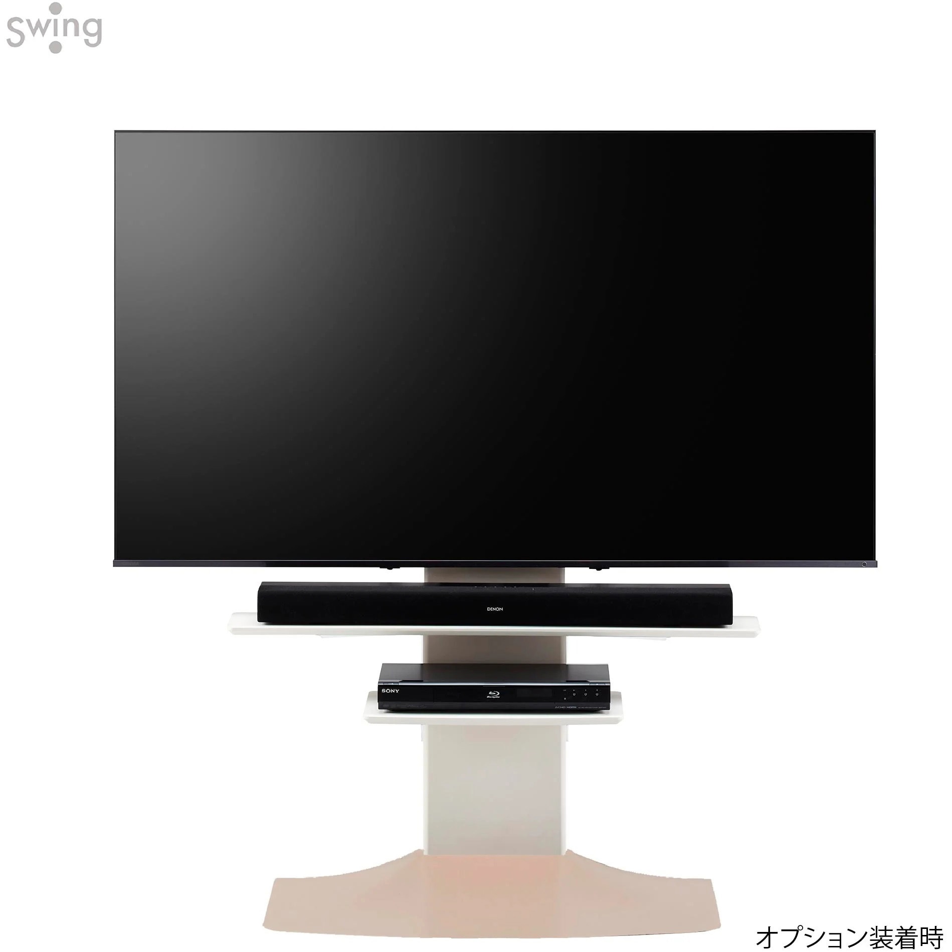 WS-F820-WN 48～77V型対応壁寄せテレビスタンド 朝日木材加工 耐