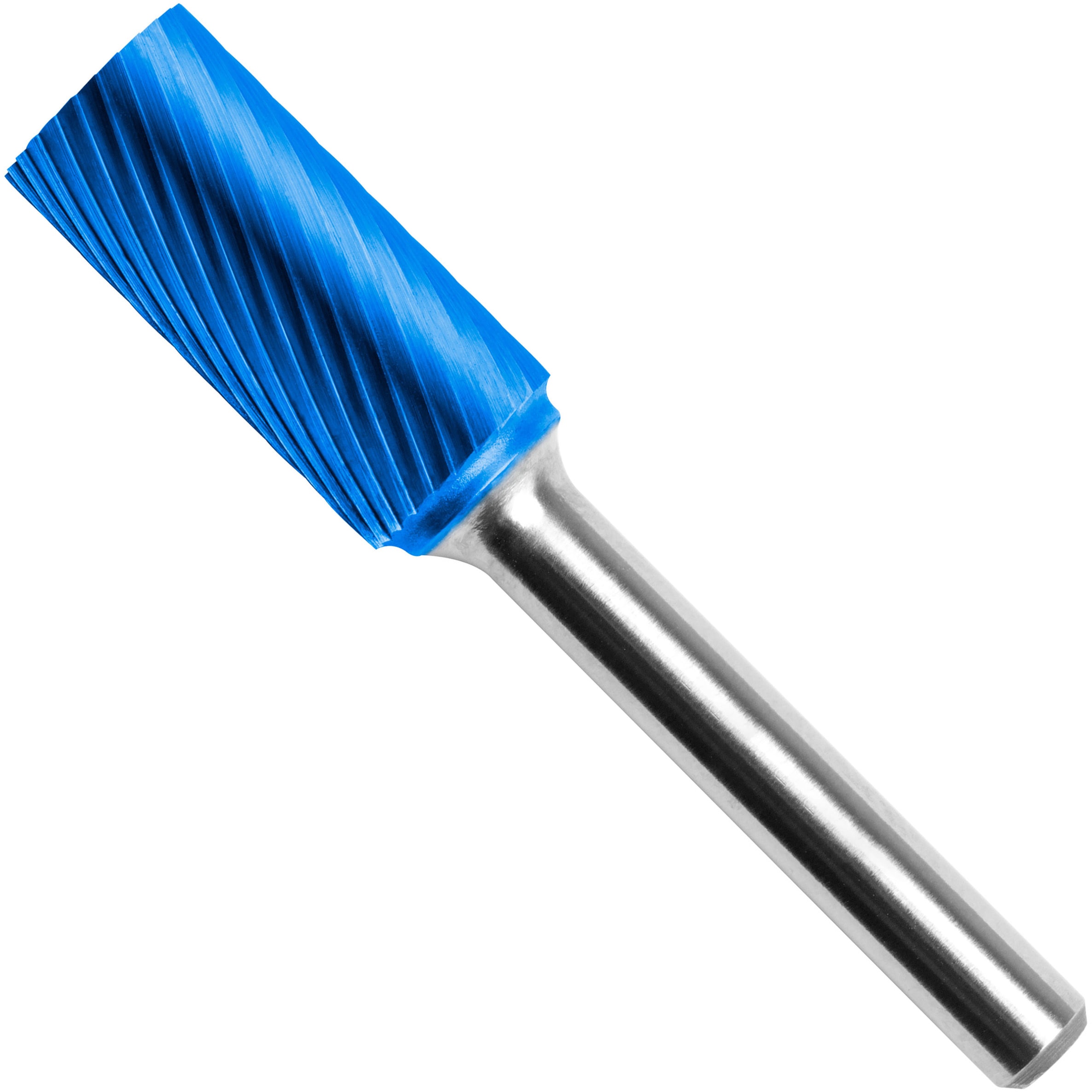 TCA 061806 C3 EC HARDY 超硬ロータリーバー ブルーコーティングA型 円筒 シングルカット HARDY シャンク径6mm  TCA 061806 C3 EC