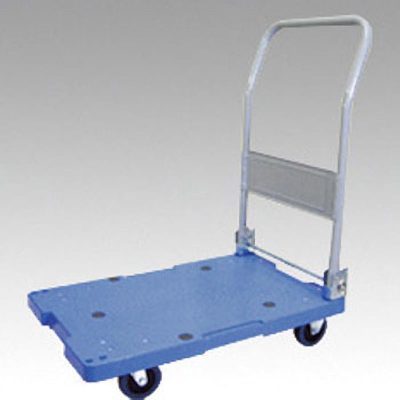 DSK-101B 台車 サイレントマスター ナンシン 折りたたみハンドルタイプ 樹脂製 フットブレーキ 荷台寸法715×460mm  DSK-101B