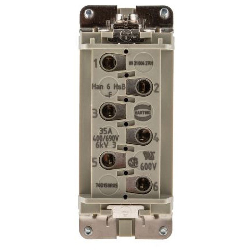 09310062701 ヘビーデューティパワーコネクタフード Han B ハーティング インサートタイプ コンタクト数6 ネジ端子 サイズ16B 1個