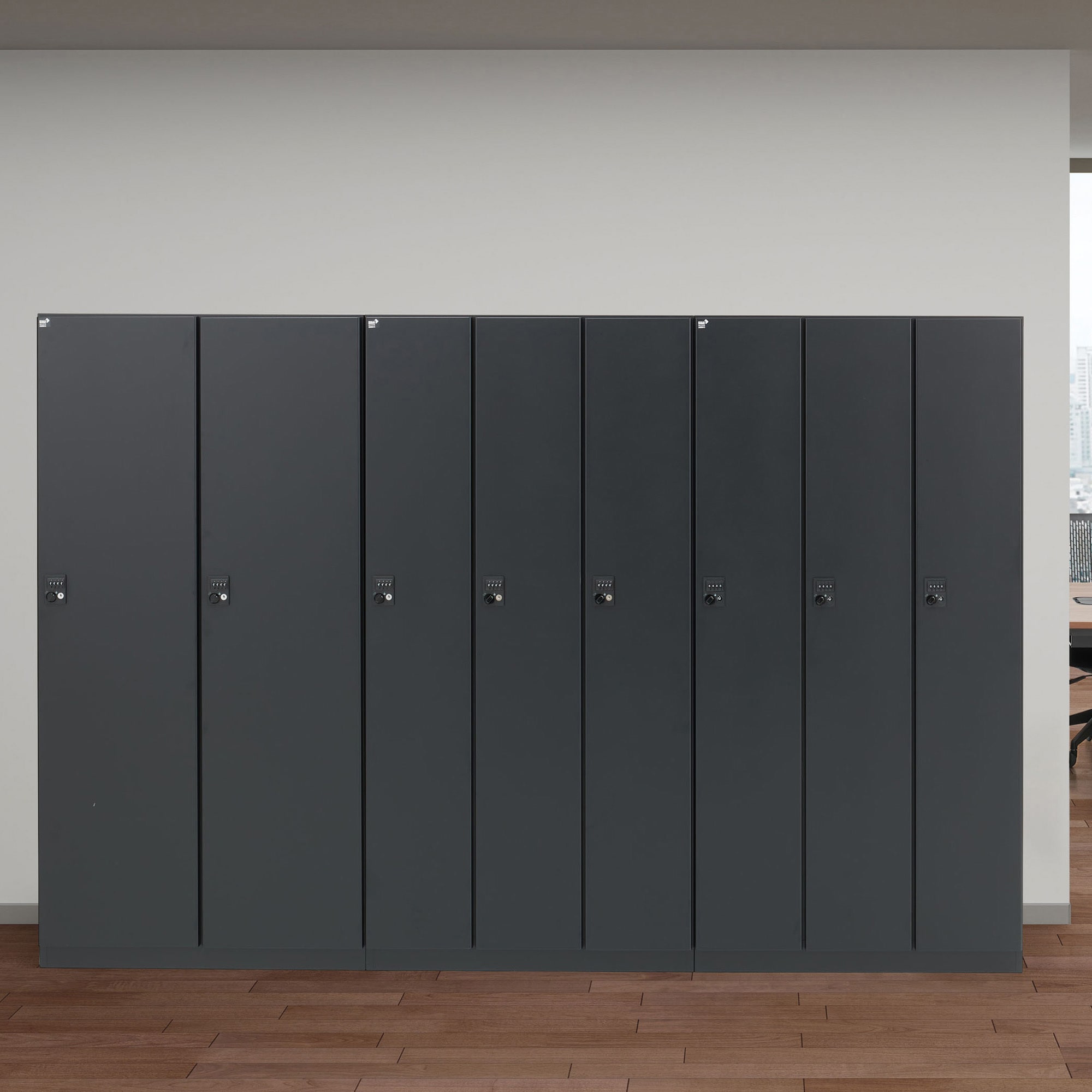 BKL-1-TNBK ロッカーBKL(ブラック)シリーズ 生興 内筒交換錠 1人用 幅