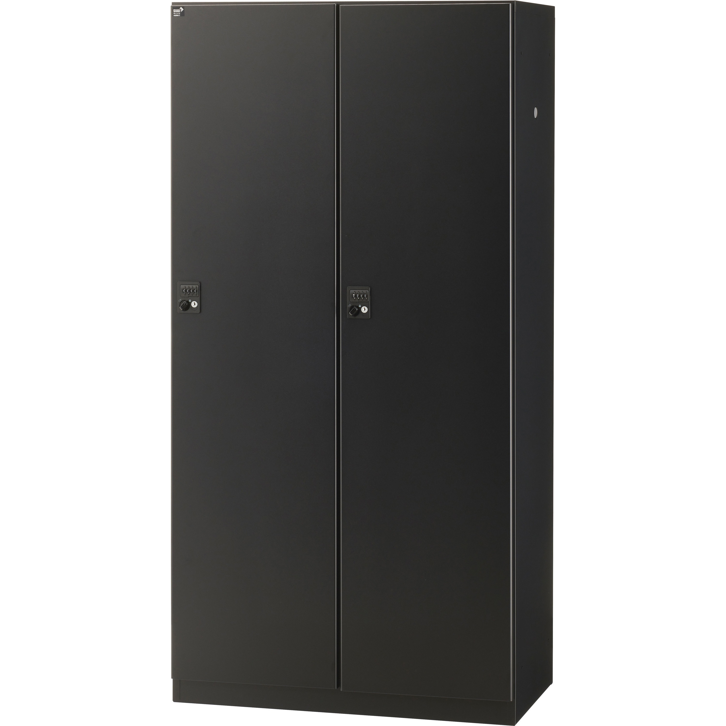 BKL-2W-RBR ロッカーBKL(ブラック)シリーズ 生興 コインリターン錠 2人用 幅900mm奥行515mm高さ1800mm  BKL-2W-RBR