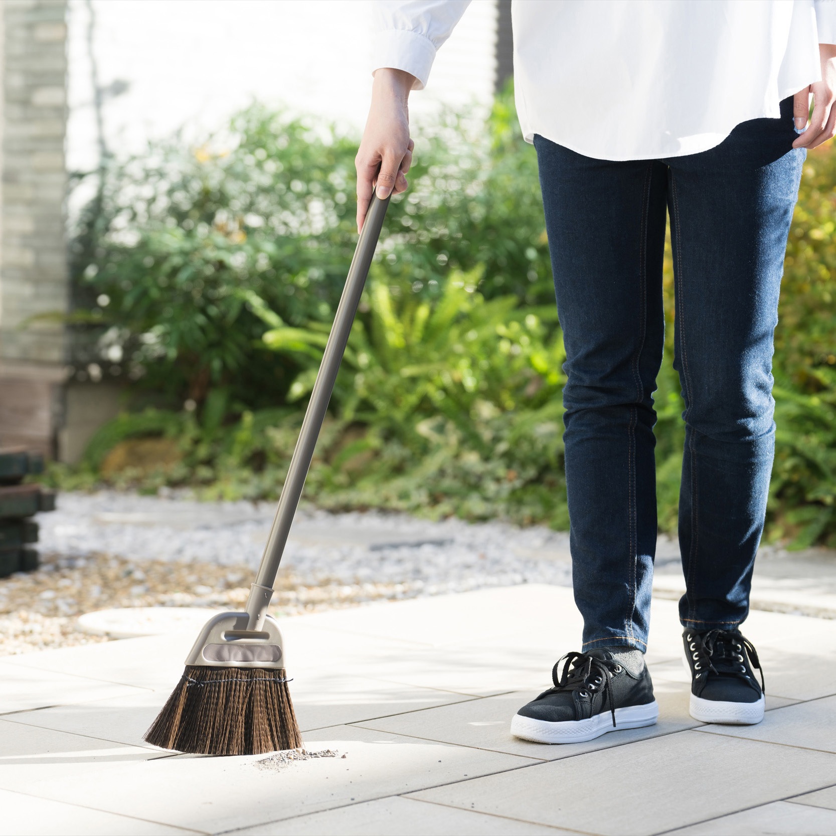 （まとめ）山崎産業 庭箒ニューブルロン 長柄 1本 〔×10セット〕 まとめ）山崎産業 庭箒ニューブルロン 長柄 1本 ×10セット まとめ
