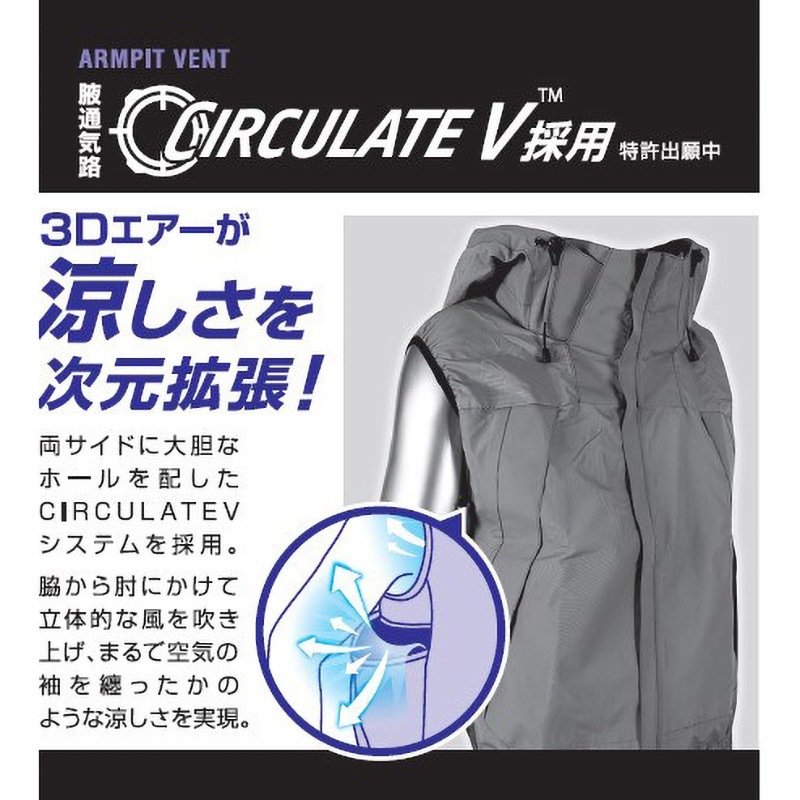 5540932 The tough 空調風神服ベスト ファンバッテリーセット 1