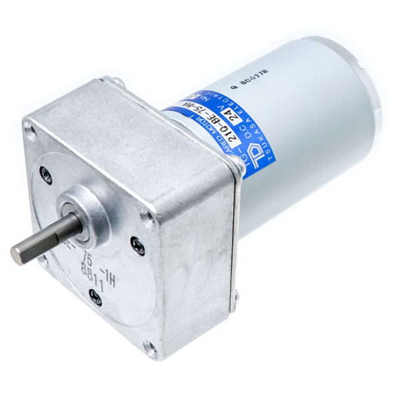 TG-21Q-BE-75-HA，24V DCギヤードモータ TG-21Q-BEタイプ ツカサ電工 フランジ取付 Dカット